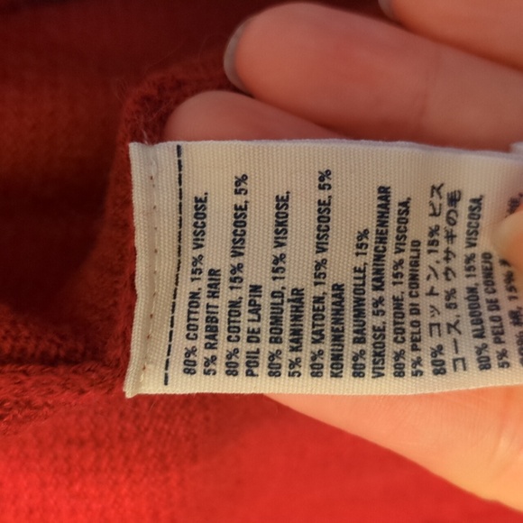 Abercrombie XL Cardigan waterfall cropped sweater maroon - Picture 3 of 4